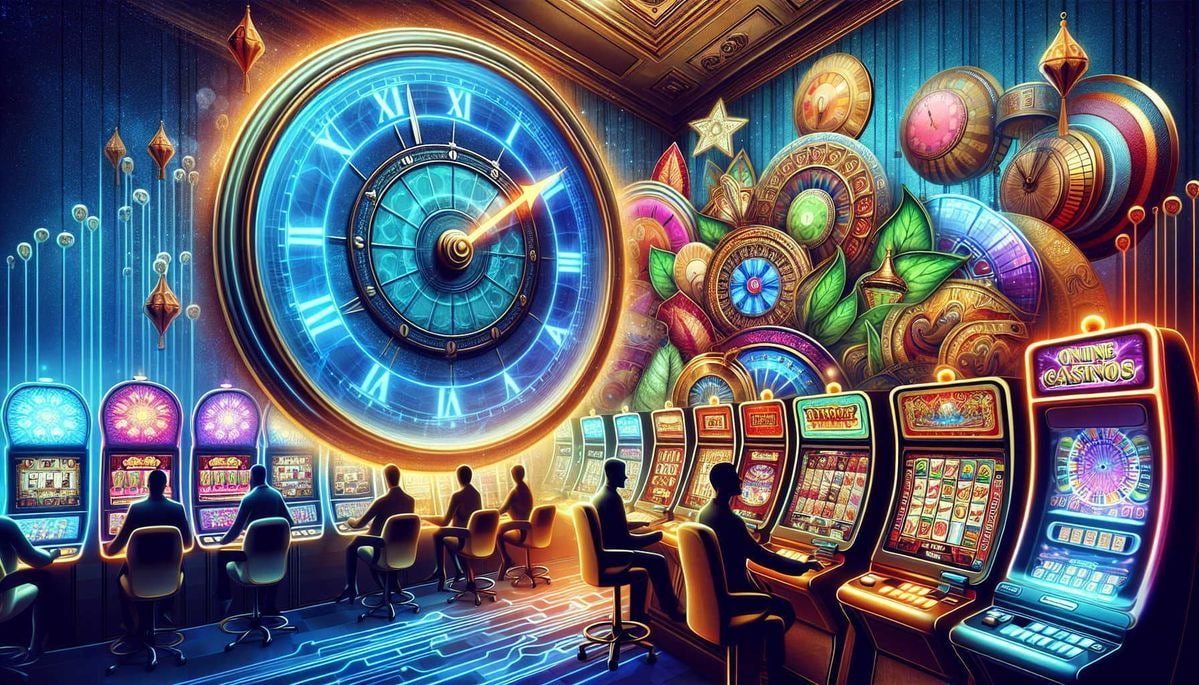 Ilustrasi kasino online dengan dealer langsung dan permainan kartu di surya7777